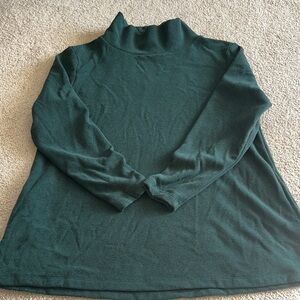 Dudley Stephens Green Turtleneck Top